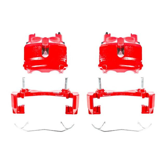 Power Stop 99-02 Jeep Grand Cherokee Front Red Calipers w/Brackets - Pair PowerStop