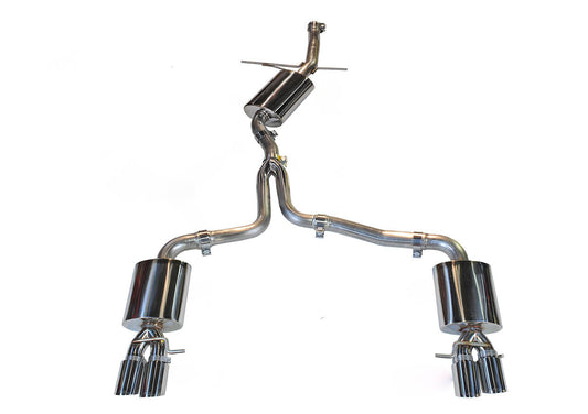 AWE Tuning Audi B8 A5 2.0T Touring Edition Exhaust - Quad Outlet Diamond Black Tips AWE Tuning