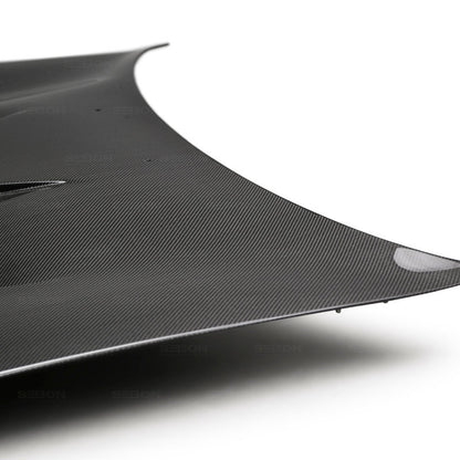 Seibon ST-style carbon fiber hood for 1993-2002 Mazda RX-7 - HD9396MZRX7-ST