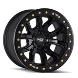 Dirty Life 9303 DT-1 20x9 / 6x139.7 BP / 12mm Offset / 106mm Hub Matte Black Wheel - Beadlock