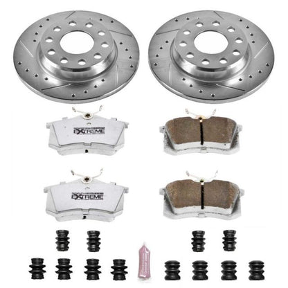 Power Stop 02-05 Audi A4 Rear Z26 Street Warrior Brake Kit PowerStop