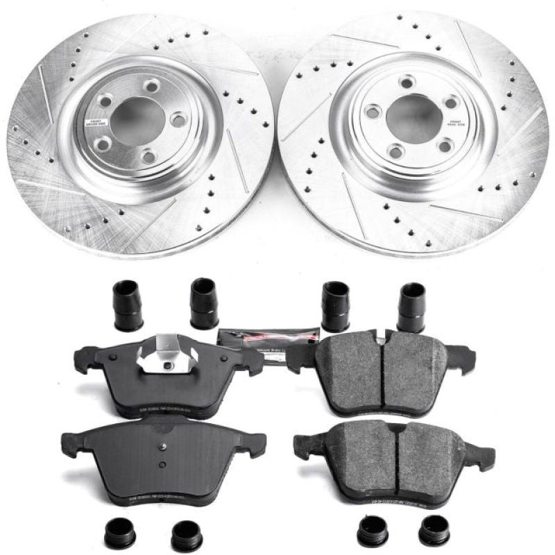 Power Stop 2018 Jaguar XJ Front Z23 Evolution Sport Brake Kit PowerStop