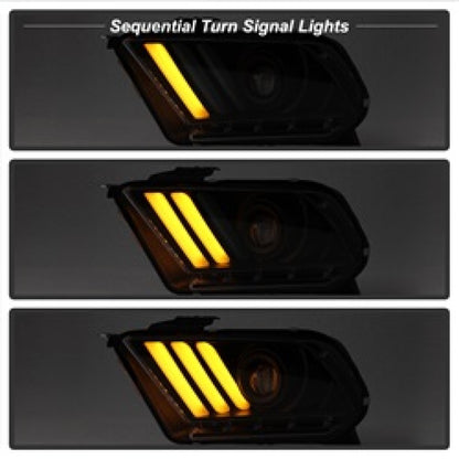 Spyder Ford Mustang 10-13 Projector Headlights - HID Model Only - Black PRO-YD-FM2010V2-HID-BK SPYDER