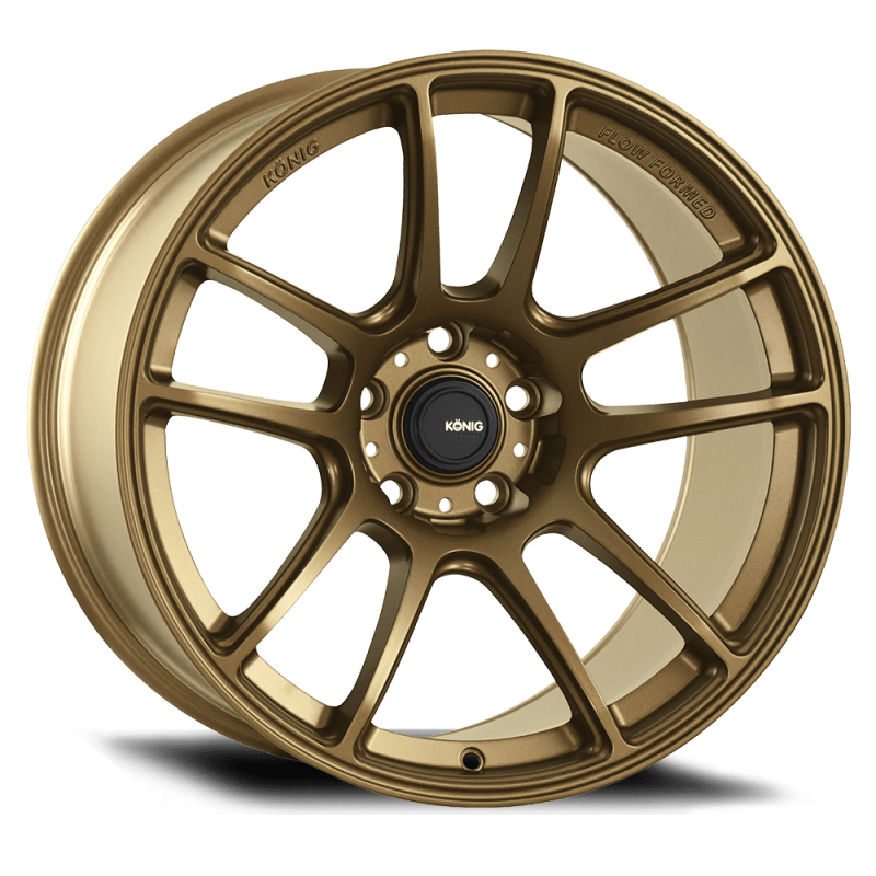 Konig Heliogram 15X8 4X100 ET36 Matte Bronze Knurled Bead Flow Formed