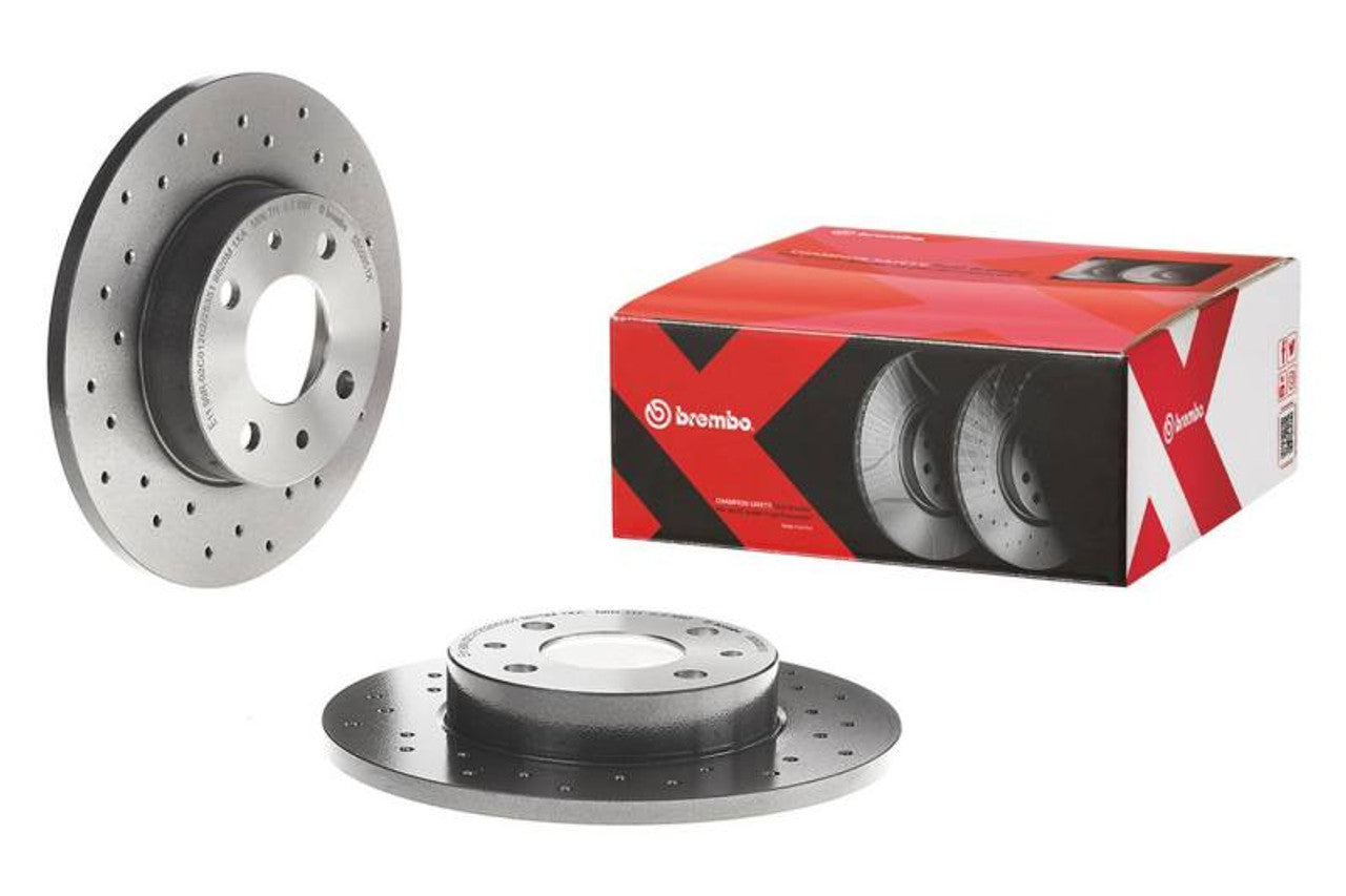 Brembo 17-22 Porsche 718 Boxster/718 Cayman/09-16 Porsche 911 Front Right Drilled UV Coated Rotor