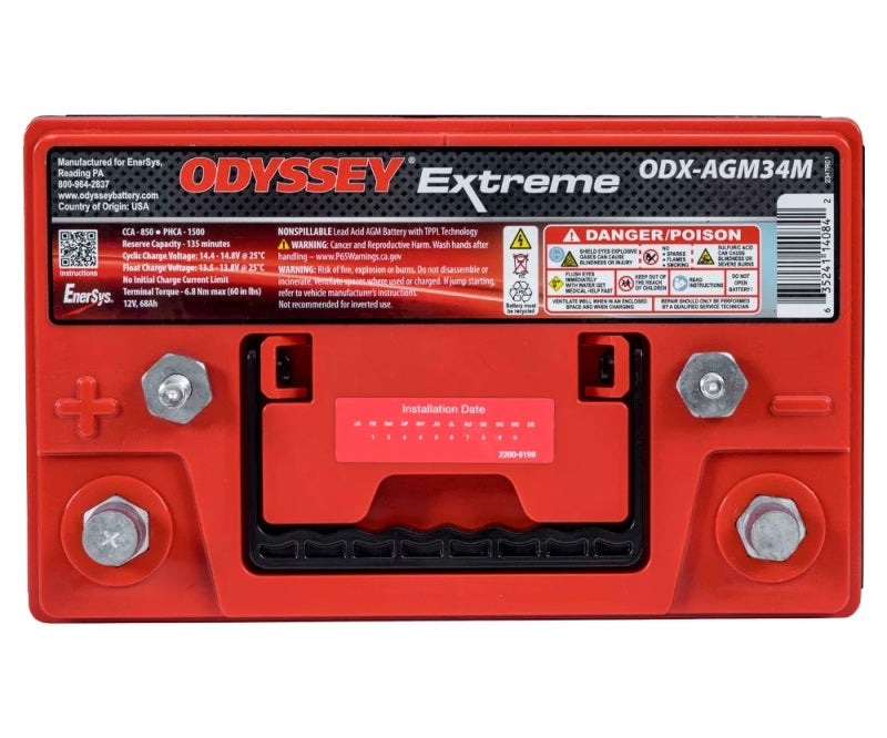 Odyssey Battery Marine/RV Extreme AGM Battery (34M-PC1500ST) Odyssey Battery