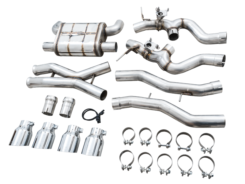 AWE SwitchPath Catback Exhaust for BMW G8X M3/M4 - Chrome Silver Tips AWE Tuning