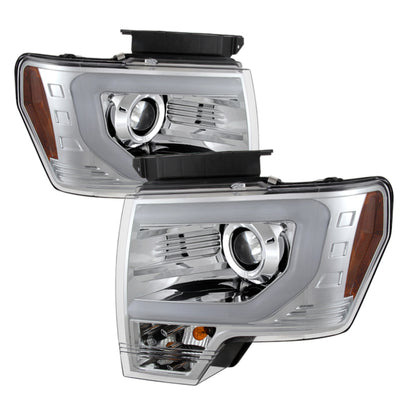 Spyder Ford F150 13-14 Projector Fctry Xenon Model- Light Bar DRL Chrm PRO-YD-FF15013-LBDRL-HID-C SPYDER