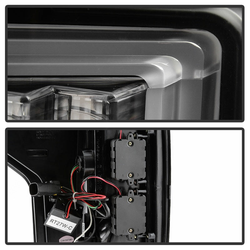 Spyder Ford F150 18-19 - Light Bar LED Tail Lights - All Black ALT-YD-FF15018-LED-BKV2 SPYDER