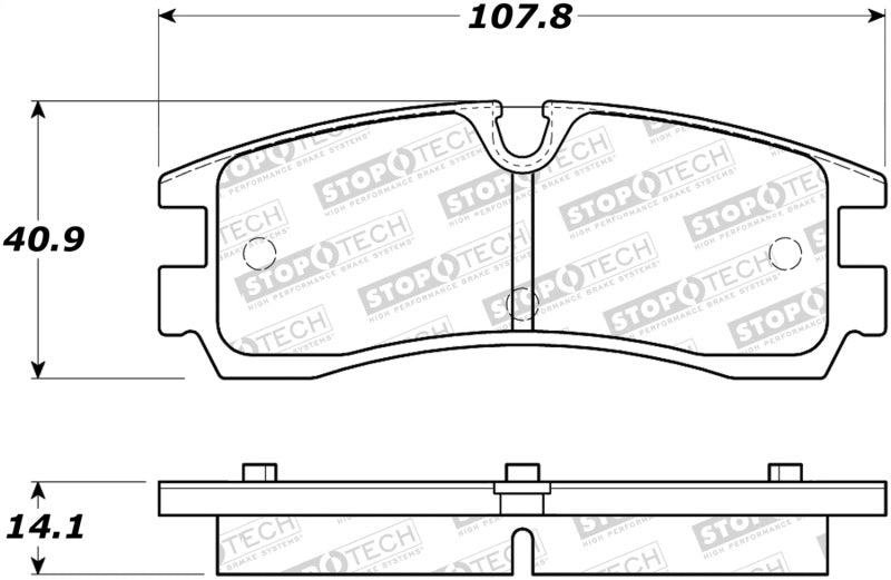 StopTech Premium Ceramic Brake Pads - 308.07540