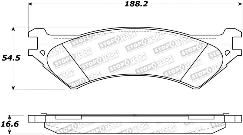 StopTech Premium Ceramic Brake Pads - 308.08020