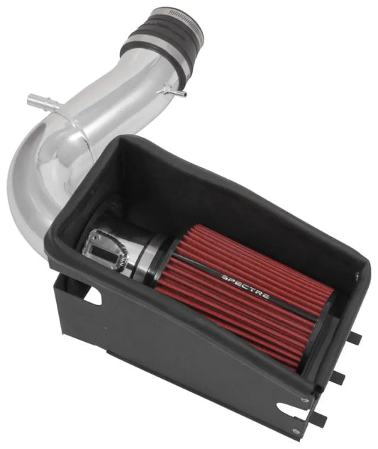 Spectre 11-19 Ford Explorer V6-3.5L F/I Air Intake Kit - Polished Aluminum w/Red Filter Spectre