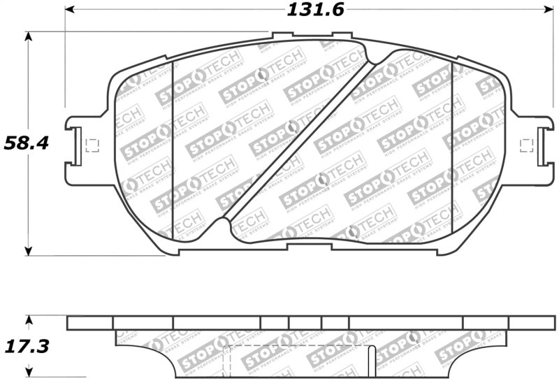 StopTech Premium Ceramic Front Brake Pads - 308.09080 Stoptech