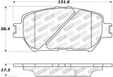 StopTech Premium Ceramic Front Brake Pads - 308.09080