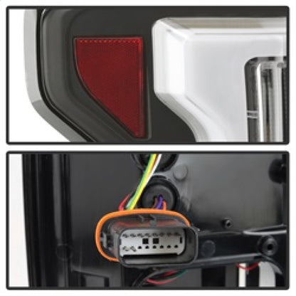 Spyder 15-18 Ford F-150 Light Bar LED Tail Lights (w/Blind Spot) - Black (ALT-YD-FF15015BS-LBLED-BK) SPYDER