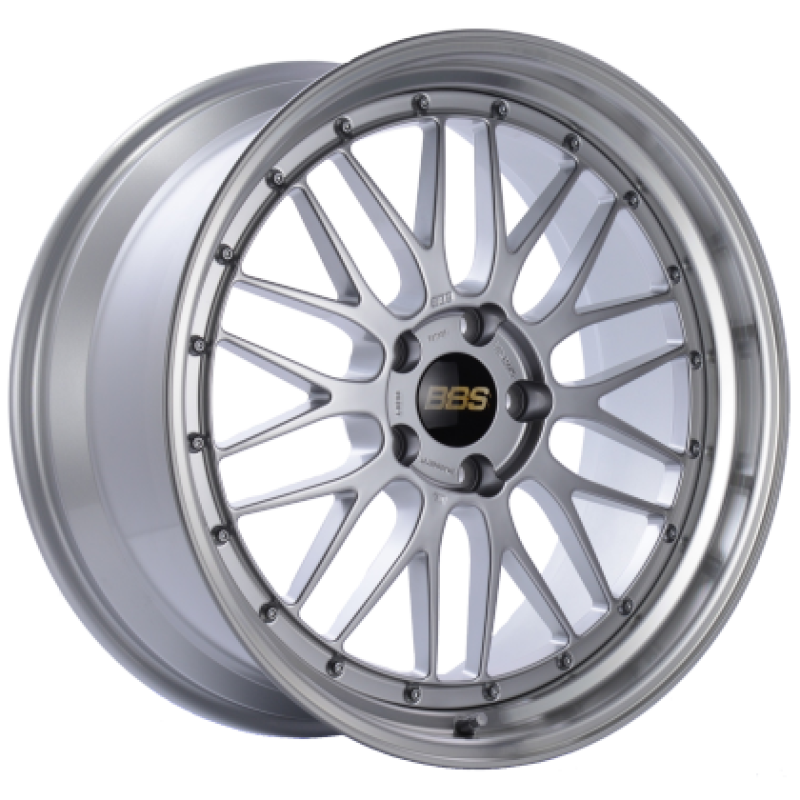 BBS LM 20x8.5 5x114.3 ET30 PFS Diamond Silver Center Diamond Cut Lip Wheel -82mm PFS/Clip Required LM253DSPK