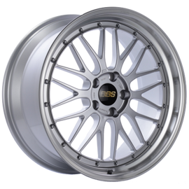 BBS LM 20x8.5 5x112 ET22 PFS Diamond Silver Center Diamond-Cut Rim Wheel - PFS/Clip Req LM457DSPK