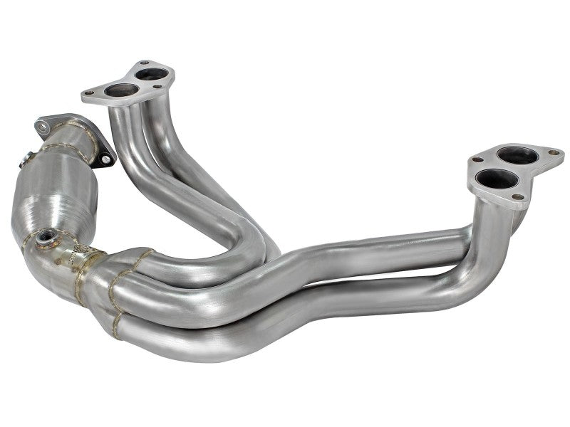 aFe 12-17 Toyota 86 / FRS / BRZ Twisted Steel 304 Stainless Steel Long Tube Header w/ Cat aFe