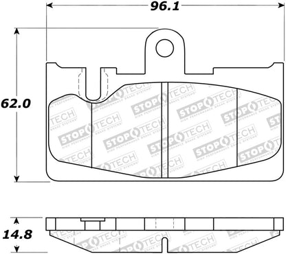 StopTech Premium Ceramic Rear Brake Pads - 308.08710 Stoptech