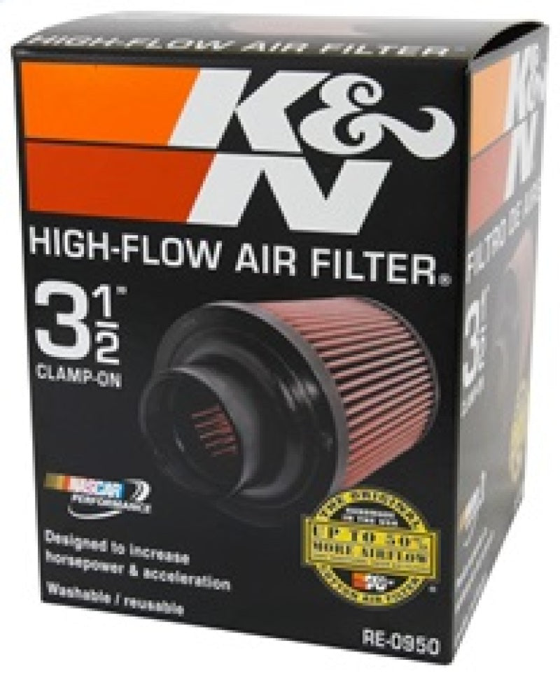 K&N Universal Rubber Filter 3 1/2inch ID FLG / 6inch Base / 4-5/8inch Top / 6inch Height K&N Engineering