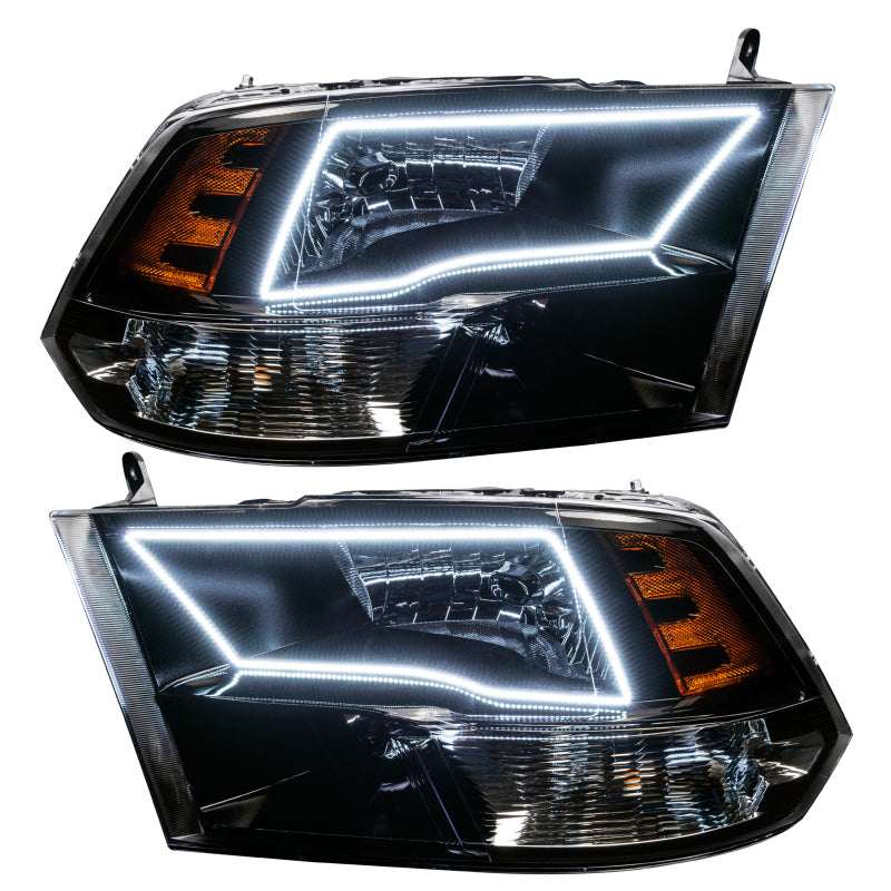 Oracle Lighting 09-18 RAM 1500 Sport Halo Headlights - Blk Housing w/BC1 Controller SEE WARRANTY