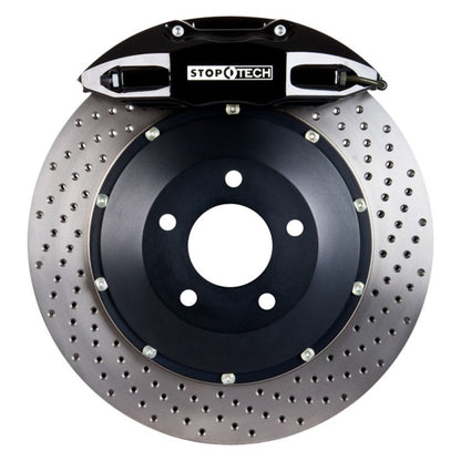 StopTech 2015 VW GTI Front BBK w/ Black ST-41 Caliper Drilled 328X25 1pc Rotor Stoptech