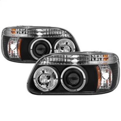 Spyder Ford Explorer 95-01 1PC Projector Headlights LED Halo Blk PRO-YD-FEXP95-HL-1PC-BK SPYDER