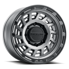 Load image into Gallery viewer, Raceline 957GB Halo 18x9in / 6x139.7 BP / -12mm Offset / 106.1mm Bore - Gunmetal &amp; Black Lip Wheel