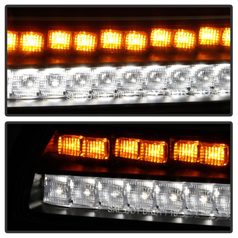 Spyder Jeep Wrangler 2018-2019 ( LED Model Only) LED Front Bumper Lights - Sequential Signal - Black SPYDER