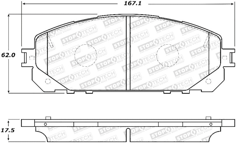 StopTech Premium Ceramic Front Brake Pads - 308.18390