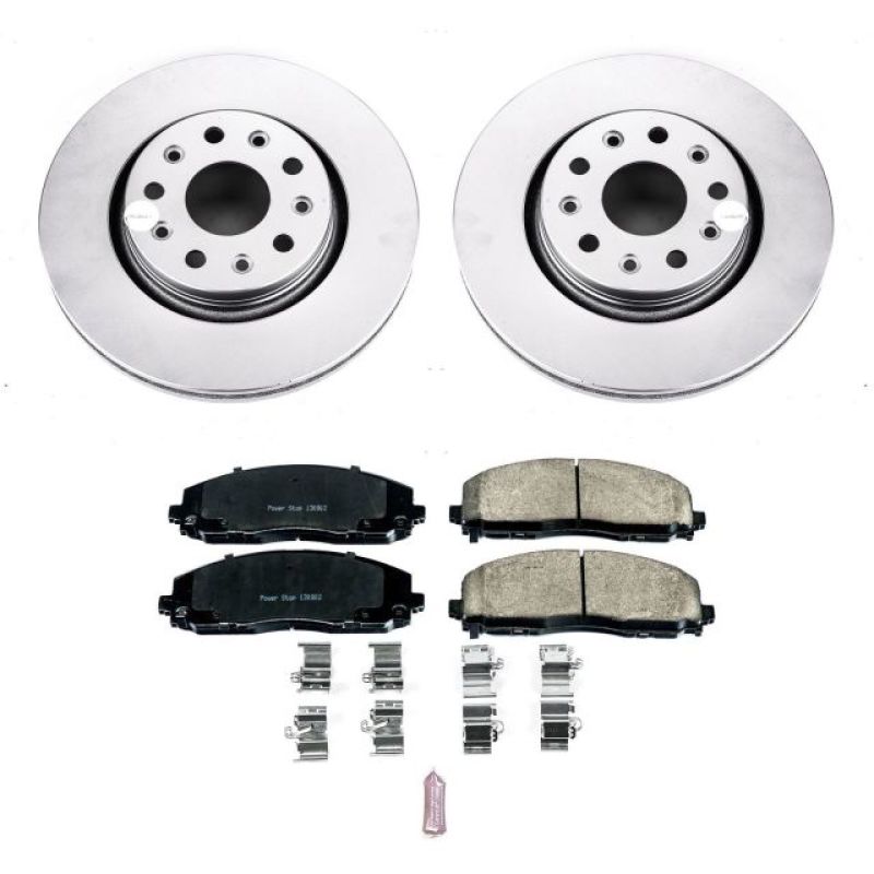 Power Stop 18-19 Jeep Wrangler Front Z17 Evolution Geomet Coated Brake Kit PowerStop