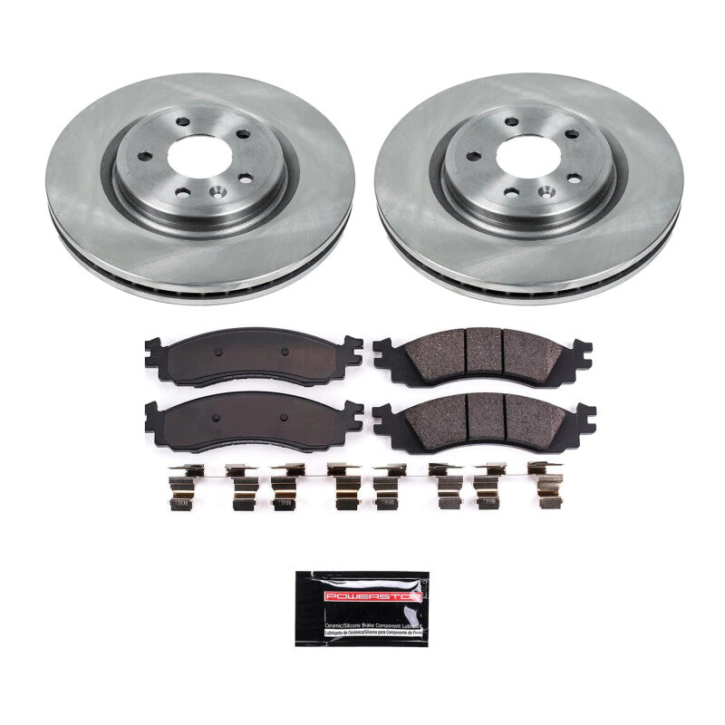 Power Stop 2010 Ford Taurus Front Semi-Coated Rotor Kit PowerStop