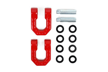 DV8 Offroad Elite Series D-Ring Shackles - Pair (Red) DV8 Offroad