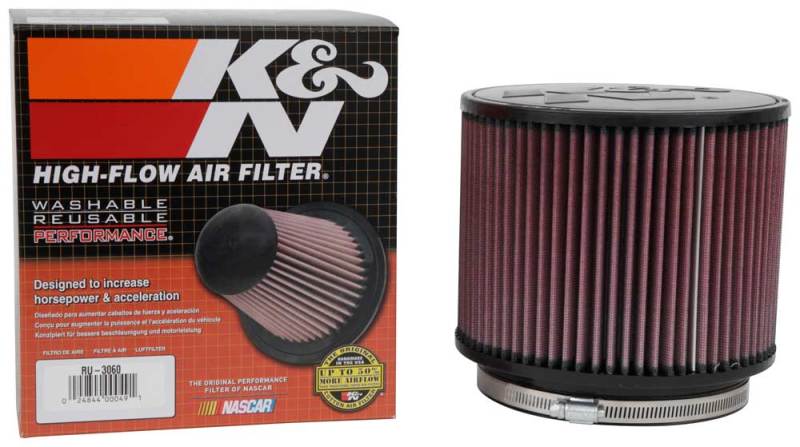 K&N Universal Rubber Filter 6in FLange ID / 7.5in OD / 6in Height / Round Straight K&N Engineering