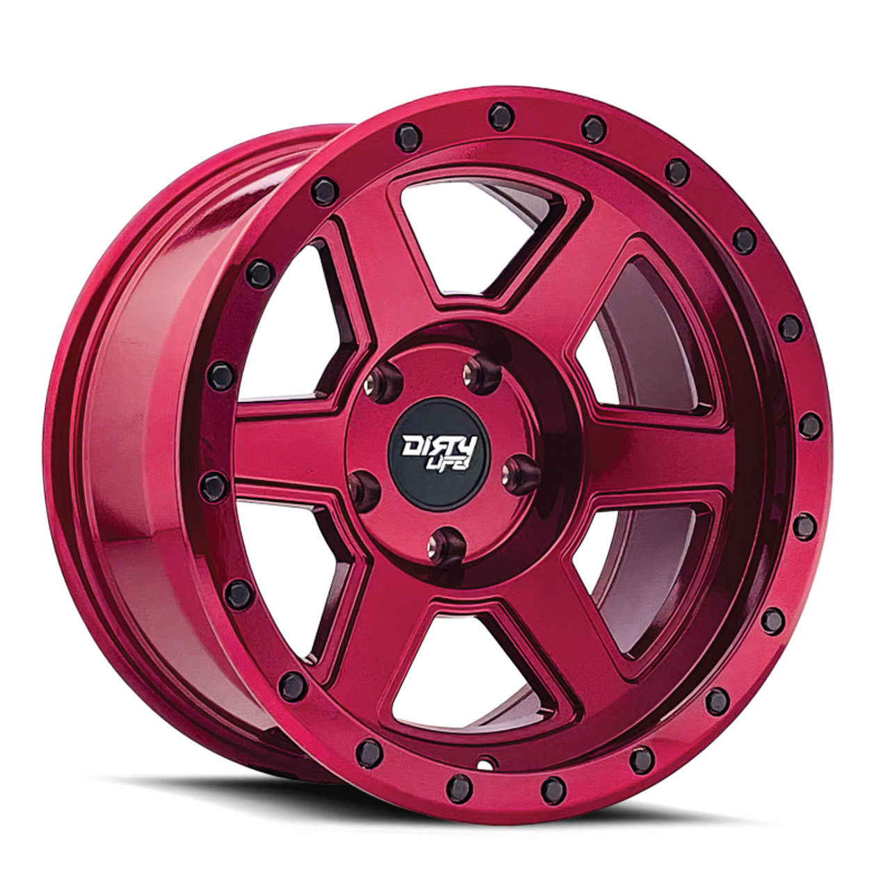 Dirty Life Compound 9315 20x10 / 6-135 BP / -25mm Offset / 87.1mm Hub Crimson Candy Red Wheel