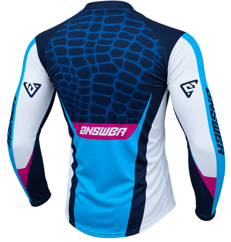 Answer  Elite Camo Jersey Cyan/Hyper Acid/Black Youth - XL