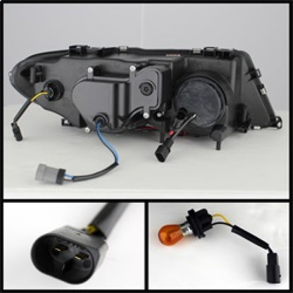 Spyder BMW E46 3-Series 04-06 2 DR Projector Halogen Model- LED Halo Blk PRO-YD-BMWE4604-2DR-HL-BK SPYDER