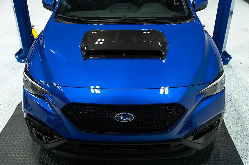 OLM LE Oversize Carbon Fiber Hood Scoop Cover - 2022+ WRX