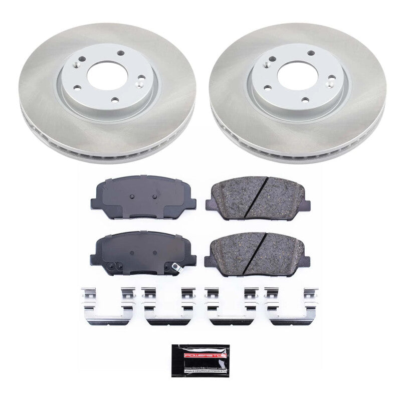 Power Stop 13-15 Hyundai Veloster Front Semi-Coated Rotor Kit PowerStop