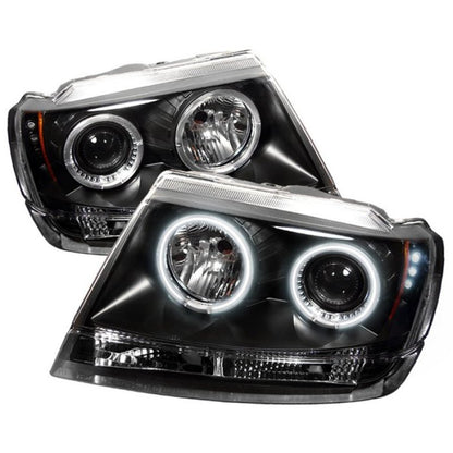 Spyder Jeep Grand Cherokee 99-04 Projector Headlights CCFL Halo LED Blk - PRO-YD-JGC99-CCFL-BK SPYDER