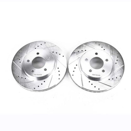 Power Stop 05-12 Ford Escape Front Evolution Drilled & Slotted Rotors - Pair PowerStop