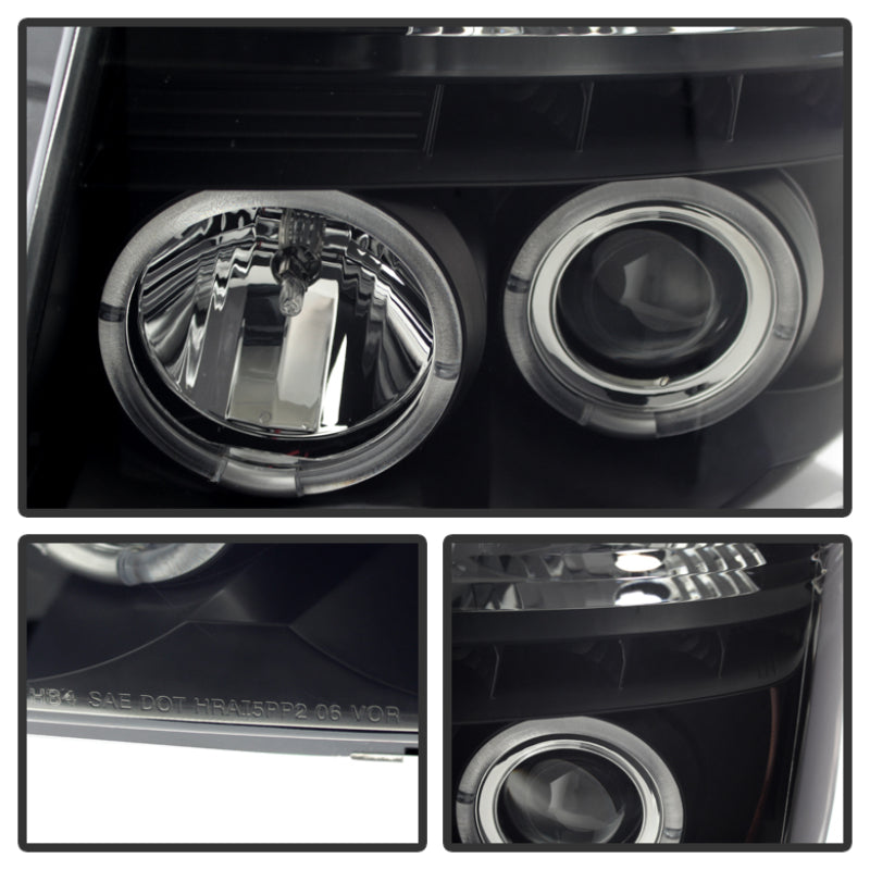 Spyder Nissan Titan 04-14 Projector Headlights LED Halo LED Blk Smke PRO-YD-NTI04-HL-BSM SPYDER