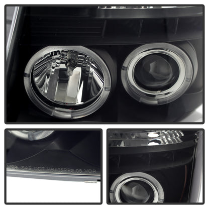 Spyder Nissan Titan 04-14 Projector Headlights LED Halo LED Blk Smke PRO-YD-NTI04-HL-BSM SPYDER