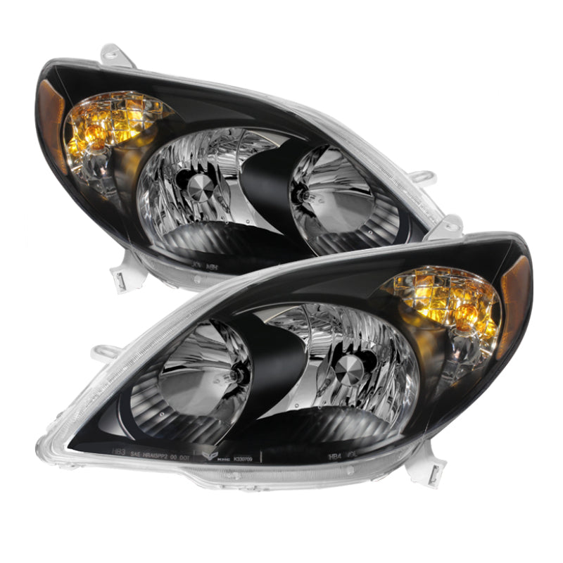 Xtune Toyota Matrix 03-08 Crystal Headlights Black HD-JH-TM03-AM-BK SPYDER