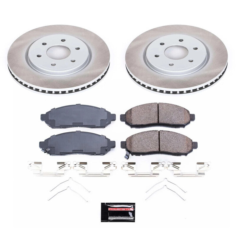 Power Stop 16-22 Nissan Frontier Front Semi-Coated Rotor Kit PowerStop