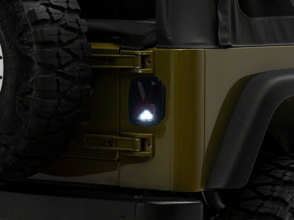 Raxiom 76-06 Jeep CJ7 Wrangler YJ & TJ Gladiator LED Tail Lights- Blk Housing (Smoked Lens)