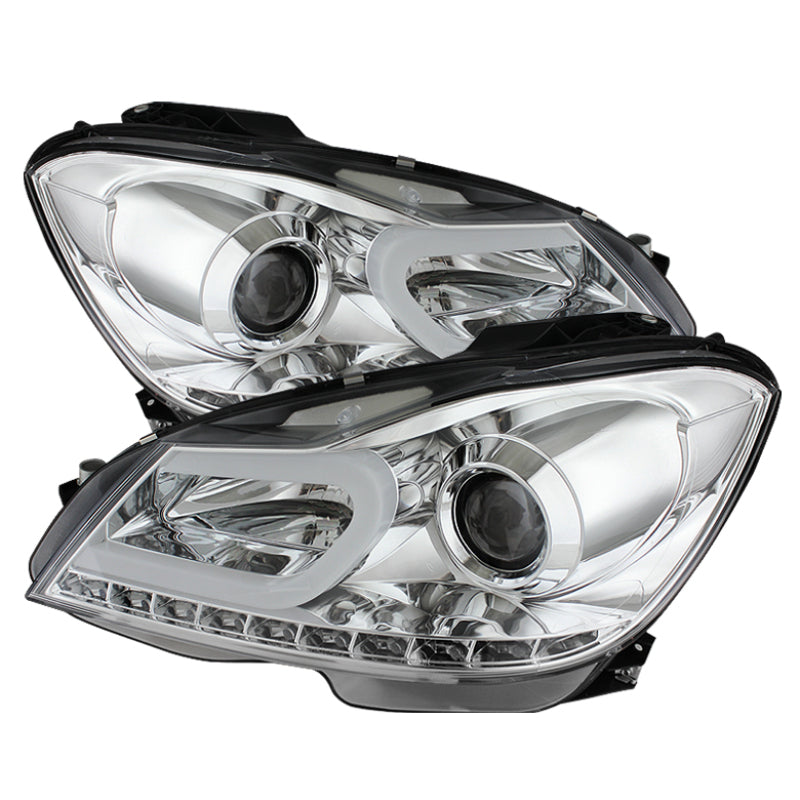 Spyder Mercedes Benz W204 C-Class 12-13 Projector Halogen Model- DRL Chrm PRO-YD-MBW20412-DRL-C SPYDER