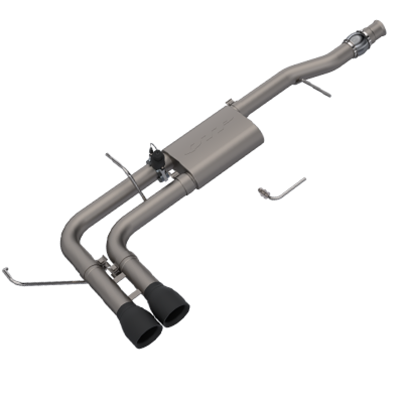 QTP 14-18 Chevy Silverado 1500 4.8L/5.3L EC/CC SB 304SS Screamer Cat-Back Side Exit w/4.5in Blk Tips QTP