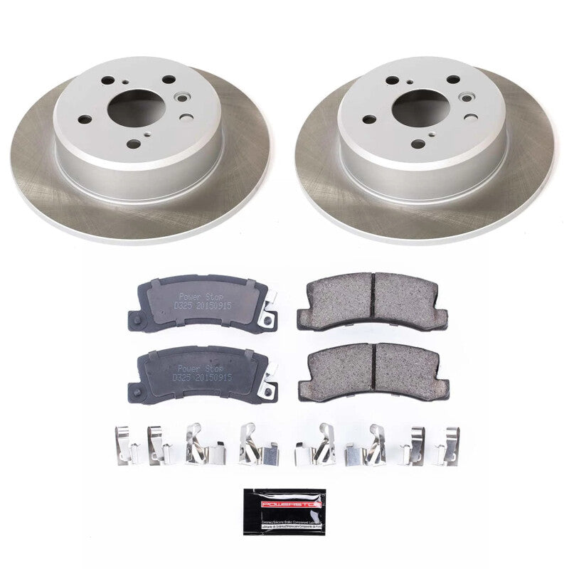 Power Stop 92-96 Toyota Camry Rear Semi-Coated Rotor Kit PowerStop