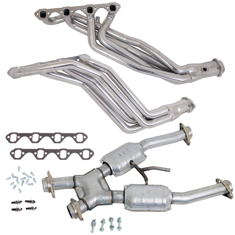 BBK 94-95 Ford Mustang 5.0L 1-5/8 Long Tube Headers w/High Flow Catted X-Pipe (Silver Ceramic) BBK